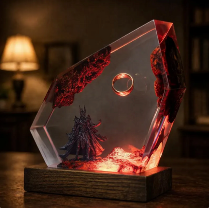 Ring of Flame Resin Lamp