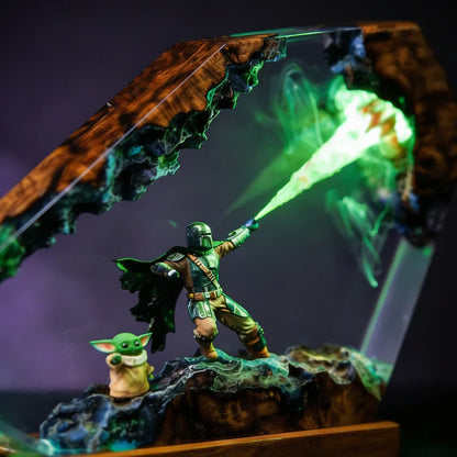Bounty Hunter Resin Lamp