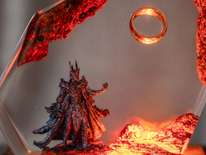 Ring of Flame Resin Lamp