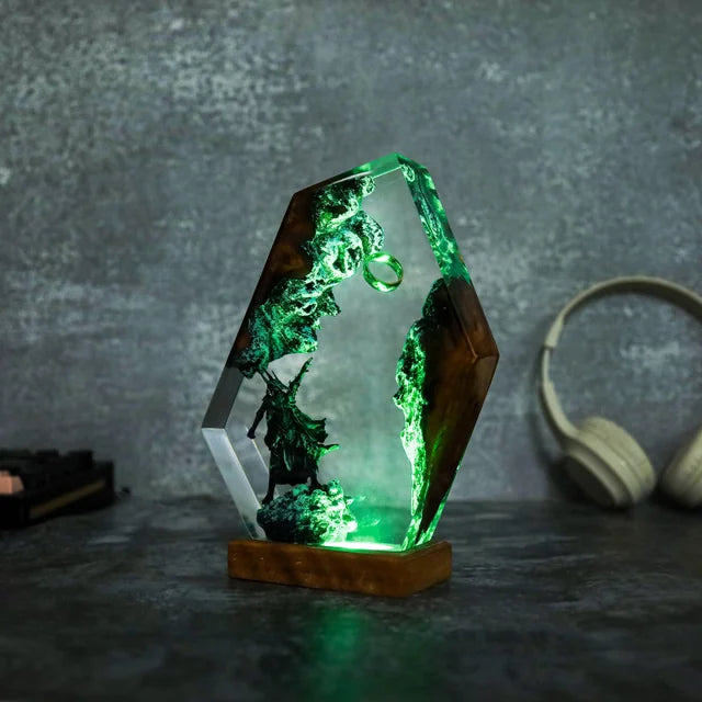 Ring of Flame Resin Lamp