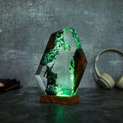 Ring of Flame Resin Lamp
