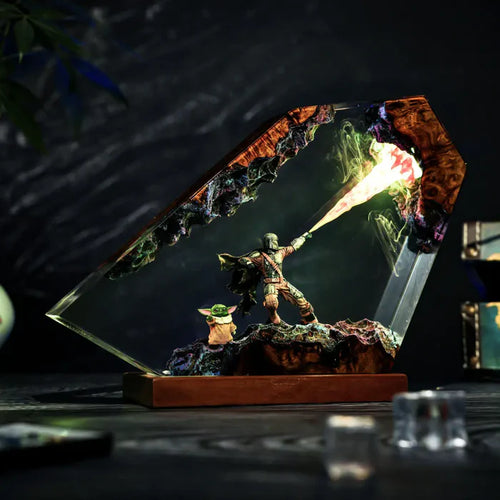 Bounty Hunter Resin Lamp